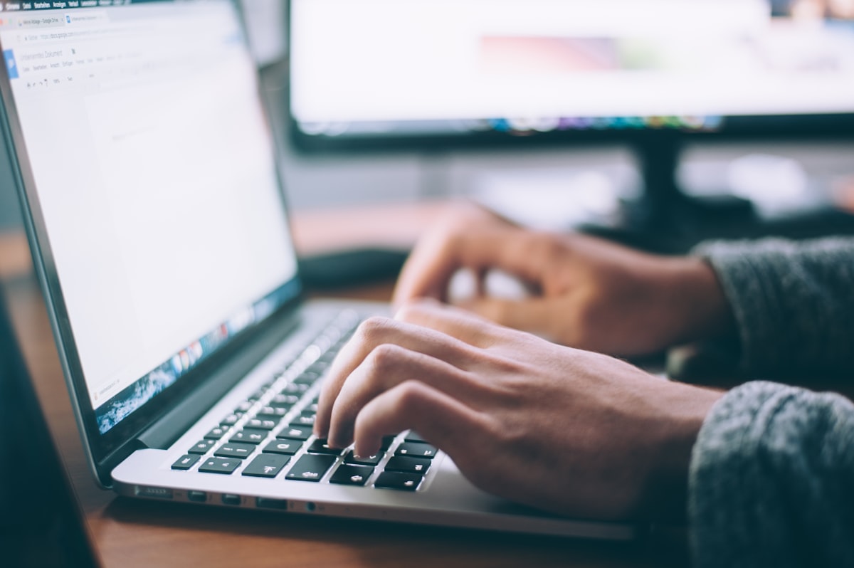 Customer service representative working with AI chatbot technology